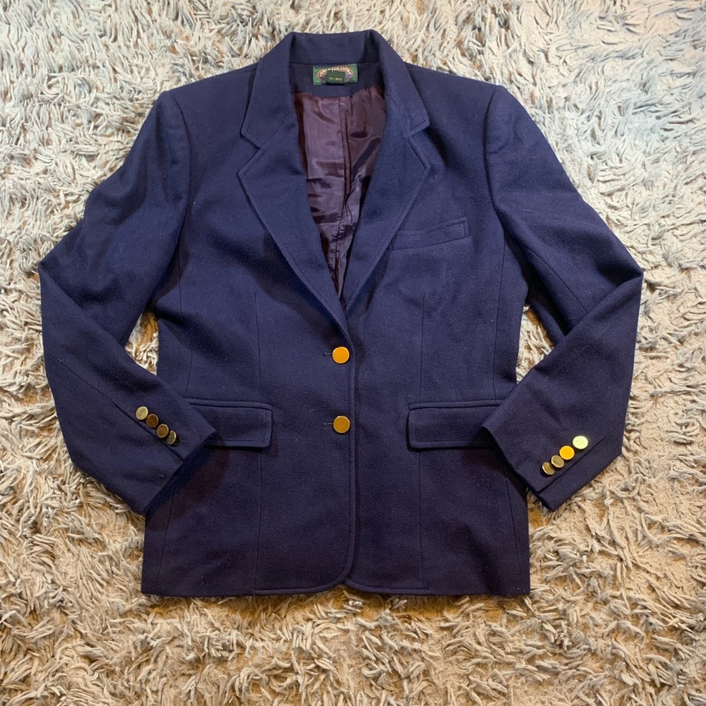 Vintage 90s indigo Charter Club blazer sz P10